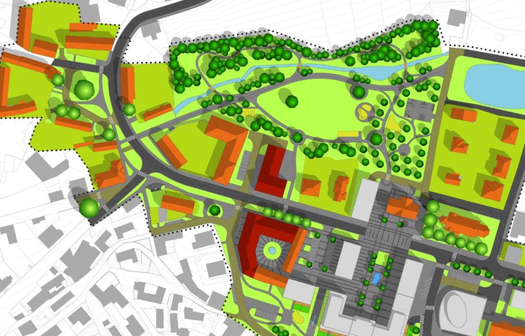 AI created plans for a development